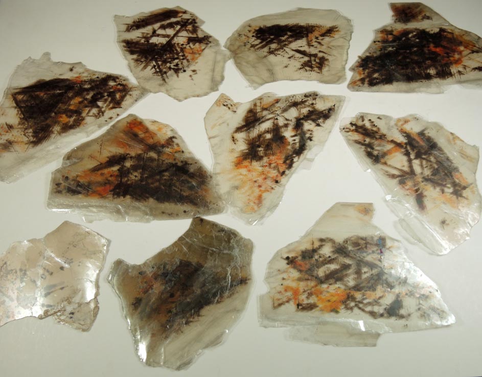 Mineral Muscovite with oriented magnetite, rutile, hematite inclusions for sale from 93rd Street at Riverside Drive, Manhattan Island, New York City, New York County, New York