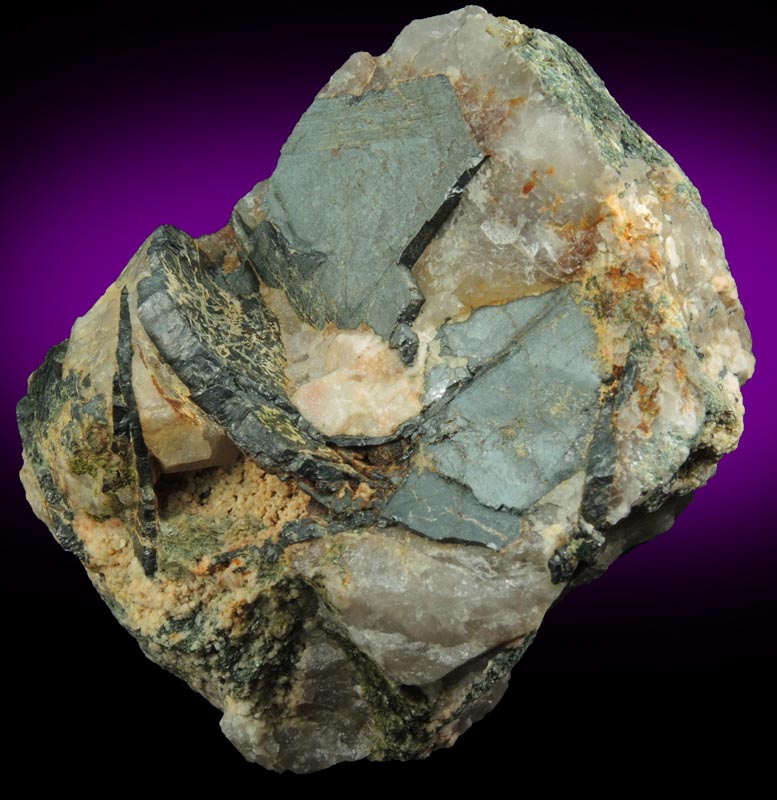 Mineral Ilmenite var. Washingtonite in Quartz for sale from 56th Street between Broadway and Sixth Avenue, Manhattan Island, New York City, New York County, New York