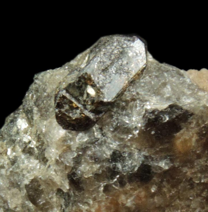 Detail view of mineral Monazite-(Ce) for sale from Harlem Speedway, northeastern shore of Manhattan Island, New York City, New York County, New York