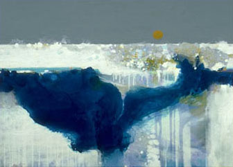 acrylic painting, Ice Fall, by master artist Edward Betts