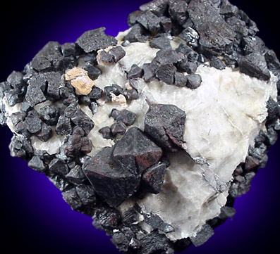 Mineral Specimens: Franklinite in Calcite from Sterling Hill Mine, Ogdensburg, New Jersey