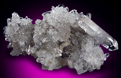 Mineral Specimens: Quartz crystal cluster from RR cut, east bank of Hudson River, Poolsburg, New York
