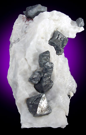 Mineral Specimens: Franklinite in Calcite from Sterling Hill Mine, Ogdensburg, New Jersey