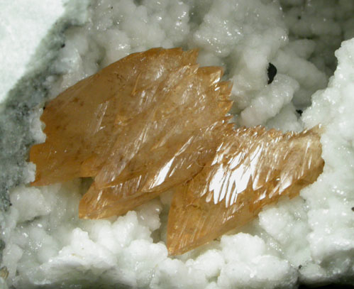 Calcite on Datolite from Millington Quarry, Bernards Township, Somerset County, New Jersey