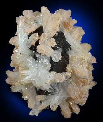 Sphalerite with Quartz and Aragonite from Trepca, Serbia-Montenegro