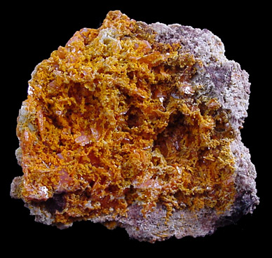 Ecdemite and Wulfenite from Mammoth Mine, Tiger, Arizona