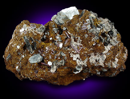 Rutile, Siderite, Muscovite from Alexander County, North Carolina