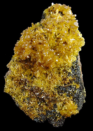 Mimetite on Cesarolite from Guatomo Mine, near Tham Thalu, south of Hat Yai, Yala Province, Thailand