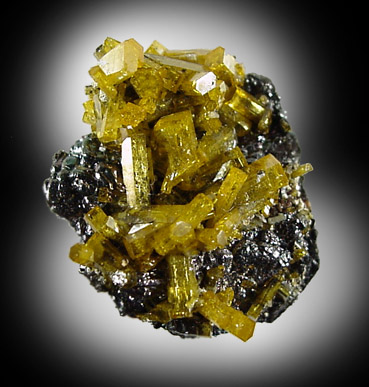 Mimetite on Cesarolite from Guatomo Mine, near Tham Thalu, south of Hat Yai, Yala Province, Thailand