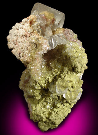 Calcite and Mottramite from Tsumeb Mine, Otavi-Bergland District, Oshikoto, Namibia