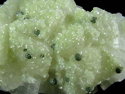 Conichalcite, Duftite, Calcite from Tsumeb Mine, Otavi-Bergland District, Oshikoto, Namibia (Type Locality for Duftite)