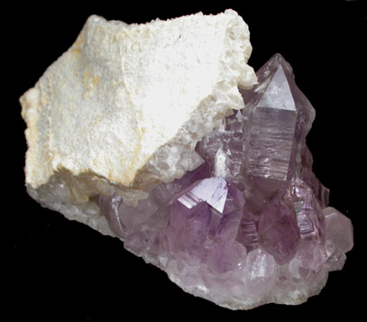 Quartz var. Amethyst from July 4th Pocket, Intergalactic Pit, Deer Hill, Stowe, Oxford County, Maine