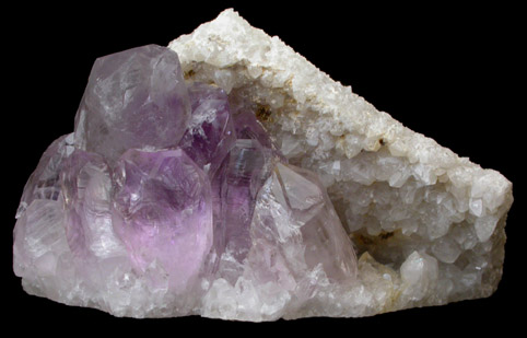 Quartz var. Amethyst from July 4th Pocket, Intergalactic Pit, Deer Hill, Stowe, Oxford County, Maine