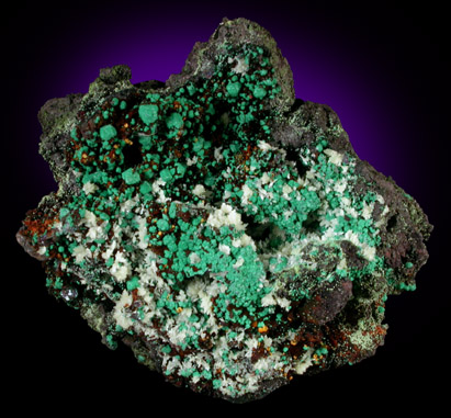 Malachite and Mimetite from Tsumeb Mine, Otavi-Bergland District, Oshikoto, Namibia