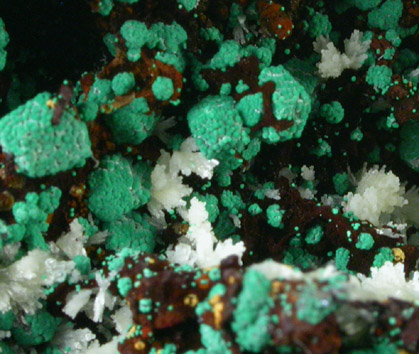 Malachite and Mimetite from Tsumeb Mine, Otavi-Bergland District, Oshikoto, Namibia