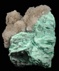 Chrysocolla pseudomorph after Barite from Mashamba West Mine, 13 km west of Kolwezi, Katanga Copperbelt, Lualaba Province, Democratic Republic of the Congo