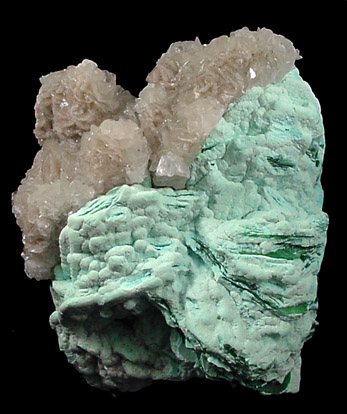 Chrysocolla pseudomorph after Barite from Mashamba West Mine, 13 km west of Kolwezi, Katanga Copperbelt, Lualaba Province, Democratic Republic of the Congo