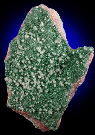 Malachite with Calcite from Lubumbashi, Katanga Copperbelt, Haut-Katanga Province, Democratic Republic of the Congo