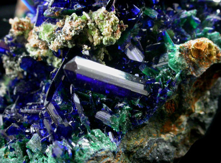 Azurite from Apex Mine, San Carlos, Manuel Benavides, Chihuahua, Mexico