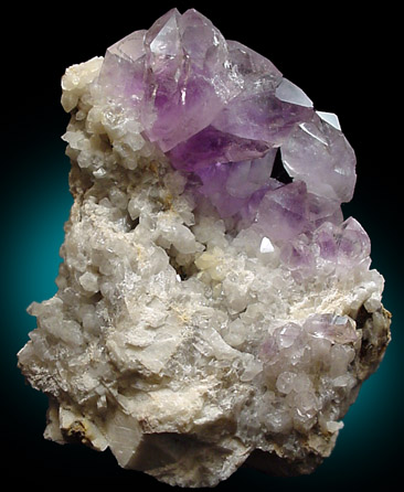 Quartz var. Amethyst from Intergalactic Pit, Deer Hill, Stowe, Oxford County, Maine