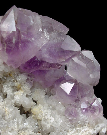 Quartz var. Amethyst from Intergalactic Pit, Deer Hill, Stowe, Oxford County, Maine