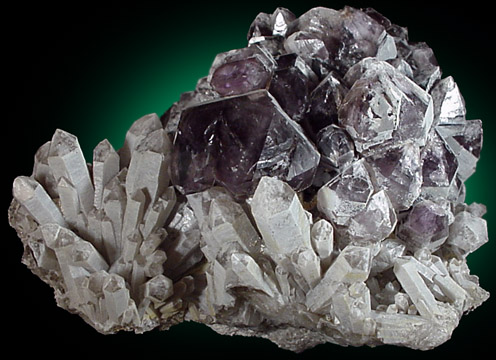 Quartz var. Amethyst and Smoky Quartz from Old Eastman Prospect, Deer Hill, Maine