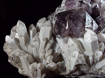 Quartz var. Amethyst and Smoky Quartz from Old Eastman Prospect, Deer Hill, Maine