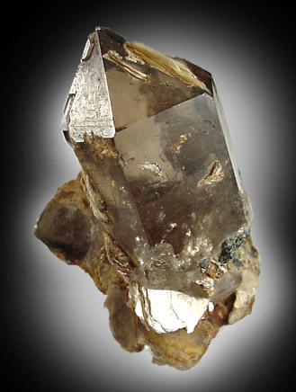 Muscovite on Smoky Quartz from Minas Gerais, Brazil