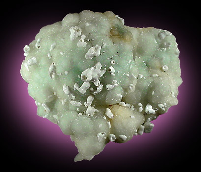 Quartz on Prehnite from O and G Industries Southbury Quarry, Southbury, New Haven County, Connecticut