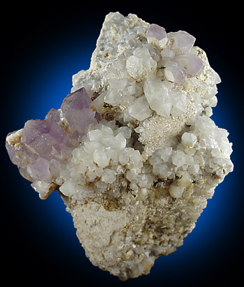 Quartz with Amethyst from Intergalactic Pit, Deer Hill, Stowe, Oxford County, Maine