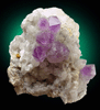 Quartz with Amethyst from Intergalactic Pit, Deer Hill, Stowe, Oxford County, Maine