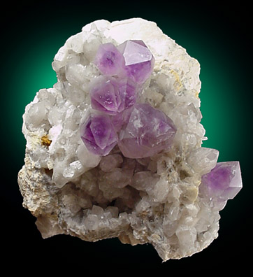 Quartz with Amethyst from Intergalactic Pit, Deer Hill, Stowe, Oxford County, Maine