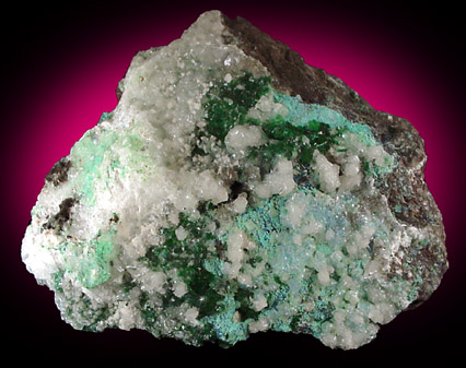 Antlerite, Brochantite, Aurichalcite, Calcite from Chihuahua, Mexico