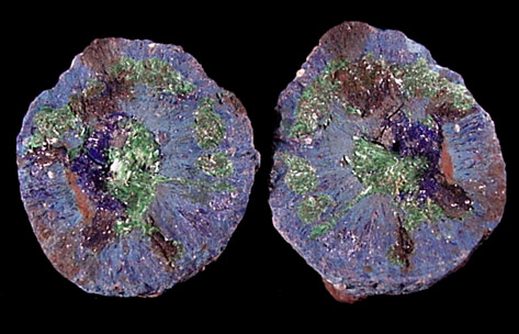 Azurite nodules from Blue Ball Mine, 4.8 km south of Miami, Gila County, Arizona