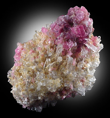 Rhodochrosite on Quartz from Huallapon Mine, Pasta Bueno, Peru