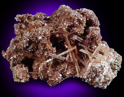 Gypsum var. Selenite on Calcite from Bisbee, Warren District, Cochise County, Arizona