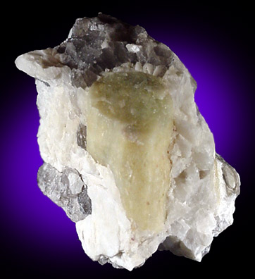 Beryl in Quartz, Albite from Beauregard Quarry, Alstead, Cheshire County, New Hampshire