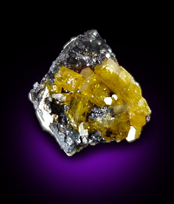 Mimetite on Cesarolite from Guatomo Mine, near Tham Thalu, south of Hat Yai, Yala Province, Thailand