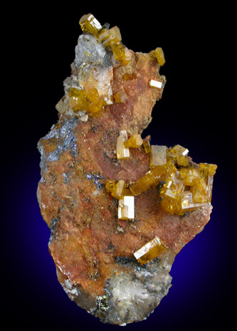 Mimetite on Cesarolite from Guatomo Mine, near Tham Thalu, south of Hat Yai, Yala Province, Thailand