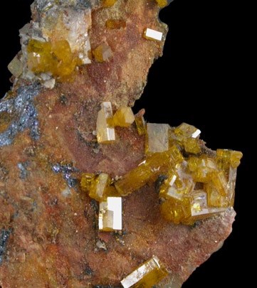 Mimetite on Cesarolite from Guatomo Mine, near Tham Thalu, south of Hat Yai, Yala Province, Thailand