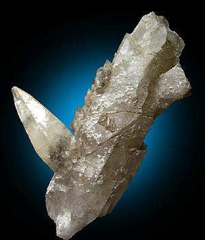 Calcite on Quartz from Nikolaevskiy Mine, Dalnegorsk, Primorskiy Kray, Russia