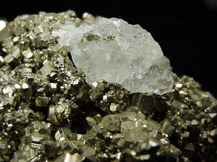 Fluorite on Pyrite from Huanzala Mine, Huanuco Province, Peru