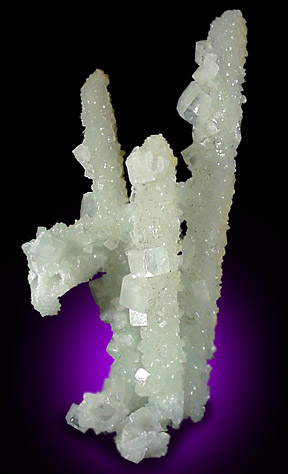 Prehnite pseudomorph after Laumontite with Apophyllite from Bombay Quarry, Mumbai (Bombay), Maharastra, India