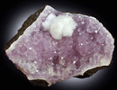 Epistilbite on Amethyst Quartz from Sawda, near Jalgaon, Maharashtra, India