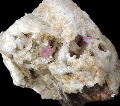 Quartz var. Rose Quartz Crystals from Plumbago Mountain, Newry, Maine