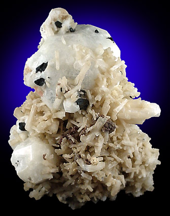 Natrolite, Analcime, Rhodochrosite, Aegirine from Mont Saint-Hilaire, Québec, Canada