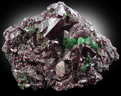 Cuprite with Malachite from Dikuluwe Mine, 155 WNW of Lubumbashi, Katanga Copperbelt, Lualaba Province, Democratic Republic of the Congo