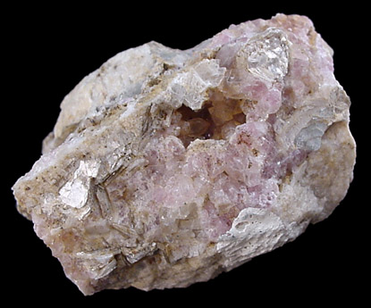Quartz var. Rose Quartz crystals from Plumbago Mountain, Newry, Maine