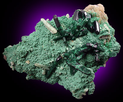 Azurite, Cerussite, Malachite from Tsumeb Mine, Otavi-Bergland District, Oshikoto, Namibia