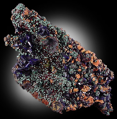 Azurite and Malachite from Copper Queen Mine, Bisbee, Warren District, Cochise County, Arizona